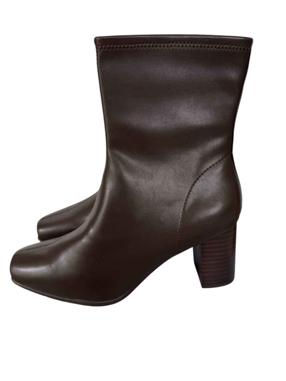 Aerosoles Miley Ortholite Comfort Stretch Ankle Boot, Brown 9.5 Wide NEW